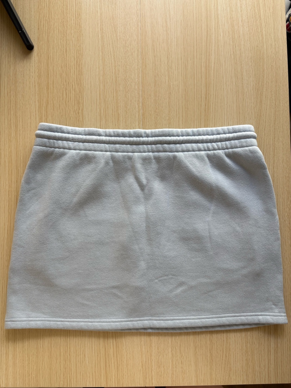 TNA Cozy Fleece Boyfriend Mini Skirt Light Blue Size Large Aritzia Lounge Skirt - Picture 12 of 13